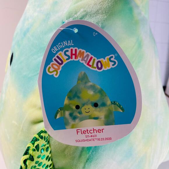 Squishmallow Fletcher Pterodactyl 11" Plush Dinosaur Green Stuffed Animal Pillow - Picture 4 of 8